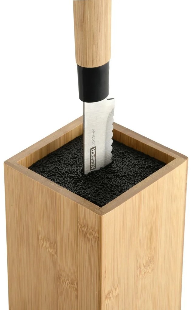 Kesper 58031 Bambusowy stojak na noże 10 x 10 x 23cm, zielony