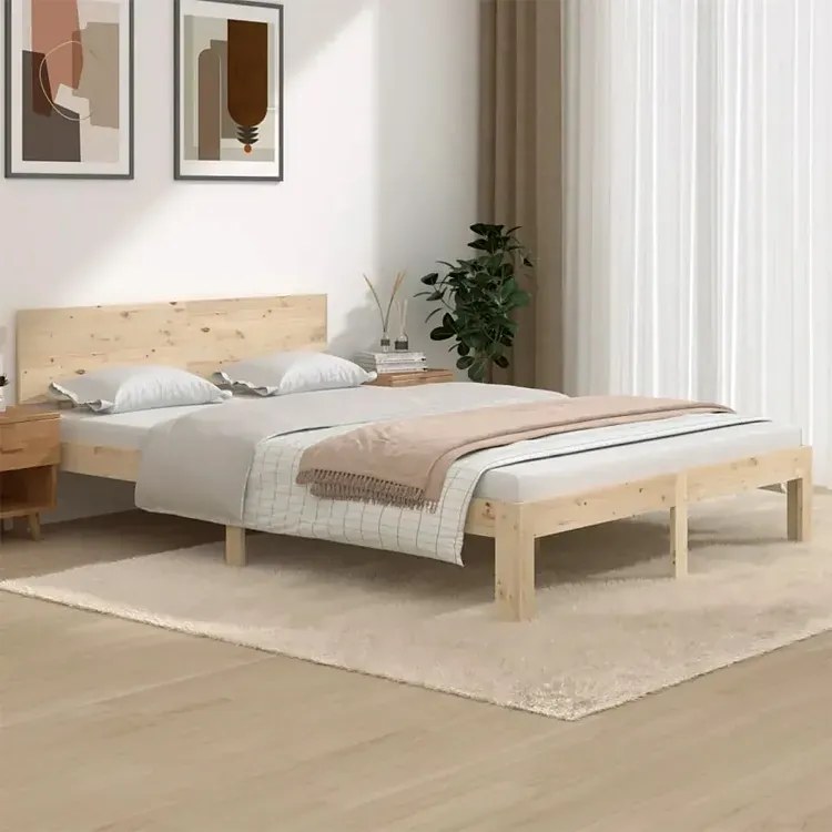 Dwuosobowe łóżko sosnowe 140x200 G6-N84