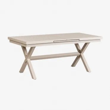 Rozkładany Prostokątny Stół Ogrodowy Z Aluminium Karena Kremowa Tapioca & 180 - 240 X 90 Cm - Sklum