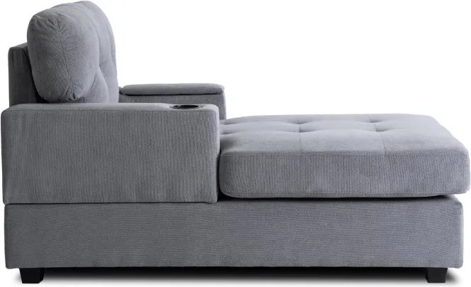 Fotel Wypoczynkowy Sofa NEO Szary Tapicerowany Nowoczesny