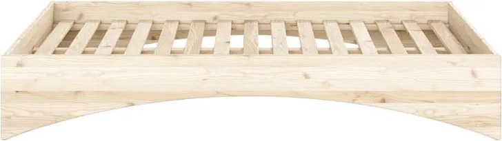 Łóżko dwuosobowe z litego drewna sosnowego bez zagłówka 140x200 cm w naturalnym kolorze Orbit – Karup Design