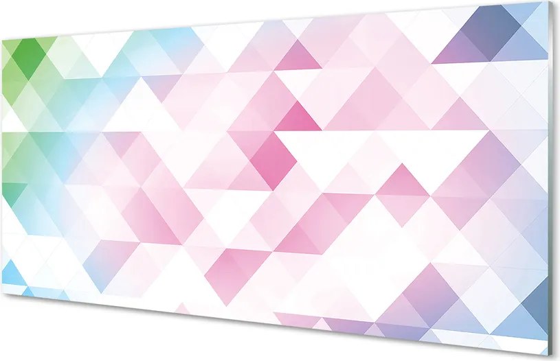 Panel szklany do Kuchni Tęczowy Wzór Diamentów