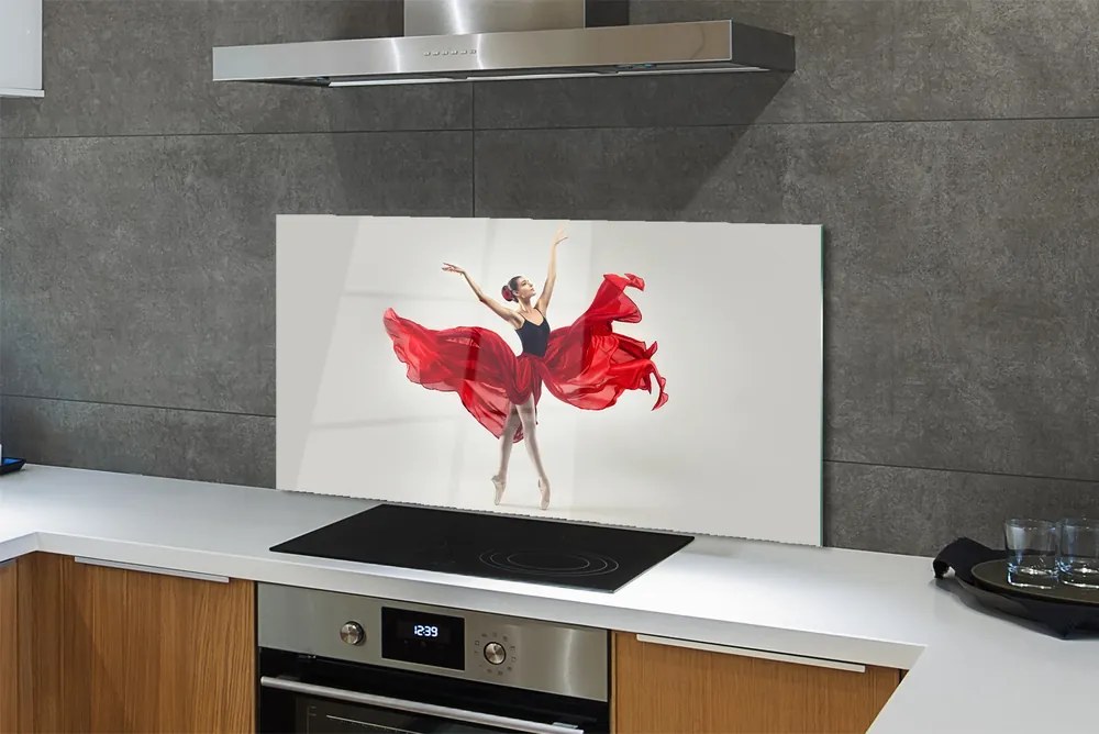 Szkło do Kuchni na Ścianę Portret Kobiety Baletnicy