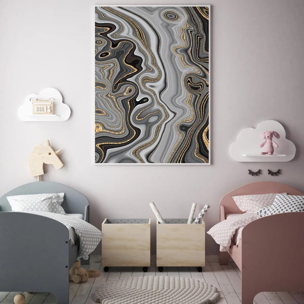 Plakat - Abstrakcja linii (A4)
