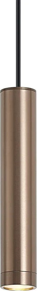 Designerska lampa wisząca ciemny brąz GU10 50mm IP44 - Tuba