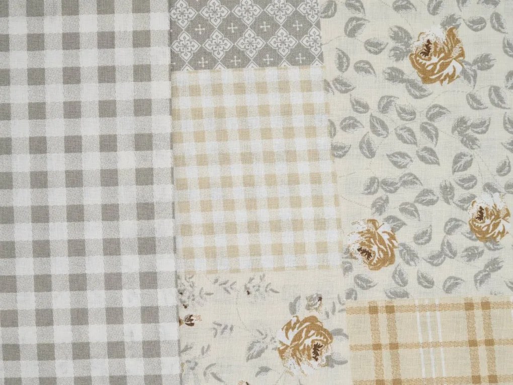 PrzytulneMieszkanie.pl PrzytulneMieszkanie.pl Pościel z bawełny Renforcé PATCHWORK beżowe Rozmiar pościeli: 70 x 90 cm | 140 x 200 cm