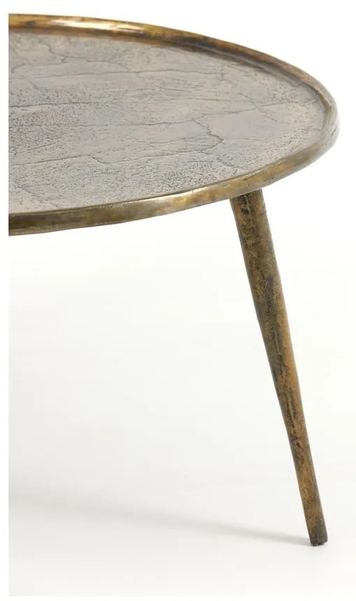 Metalowy okrągły stolik w kolorze brązu ø 67,5 cm Babina – Light &amp; Living