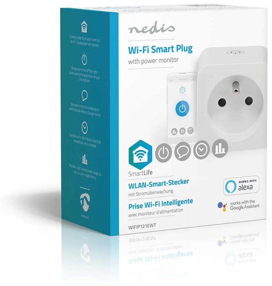 Nedis WIFIP121EWT SmartLife inteligentna wtyczka, miernik mocy