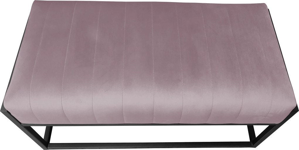 Ławka KAYA tkanina Welur loft ławka metal : Kolor Stelaża - Czarny , Kolor tkaniny - VELVET - MG55, Typ tkaniny - Velvet