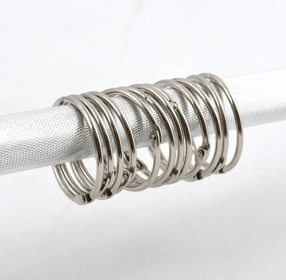 Kółka do zasłony prysznicowej w kolorze matowego srebra zestaw 12 szt. Ringo Small – Spirella