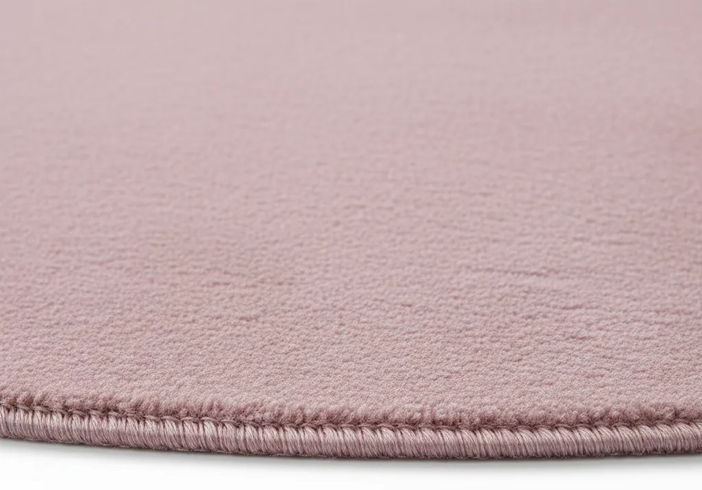 Dywan pluszowy Joy różowy koło 120 cm x 120 cm
