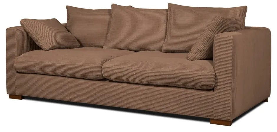 Jasnobrązowa sztruksowa sofa 220 cm Comfy – Scandic