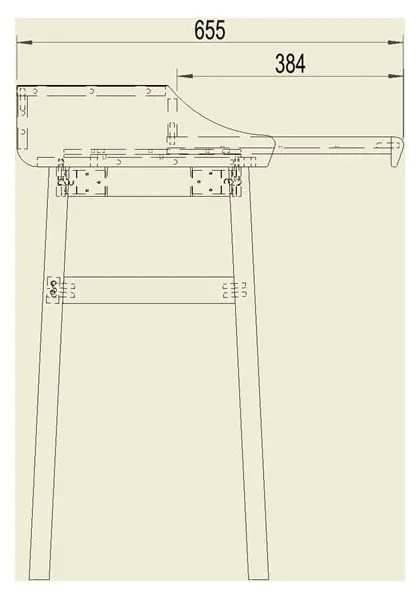 Biurko w dekorze dębu z sekretarzykiem 44x115 cm Carteret – Woodman