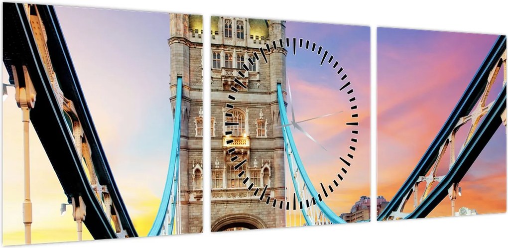 Obraz - Tower Bridge (z zegarem) (90x30 cm)