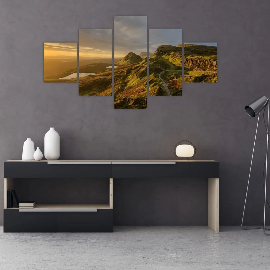 Obraz pasma górskiego (125x70 cm)