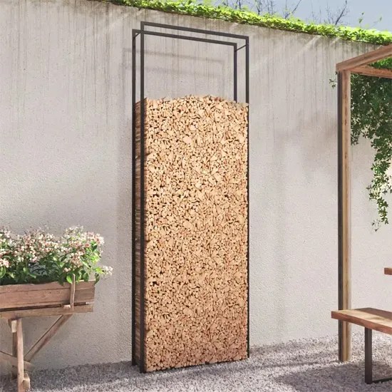 Wysoki stojak na drewno do salonu A7-A34