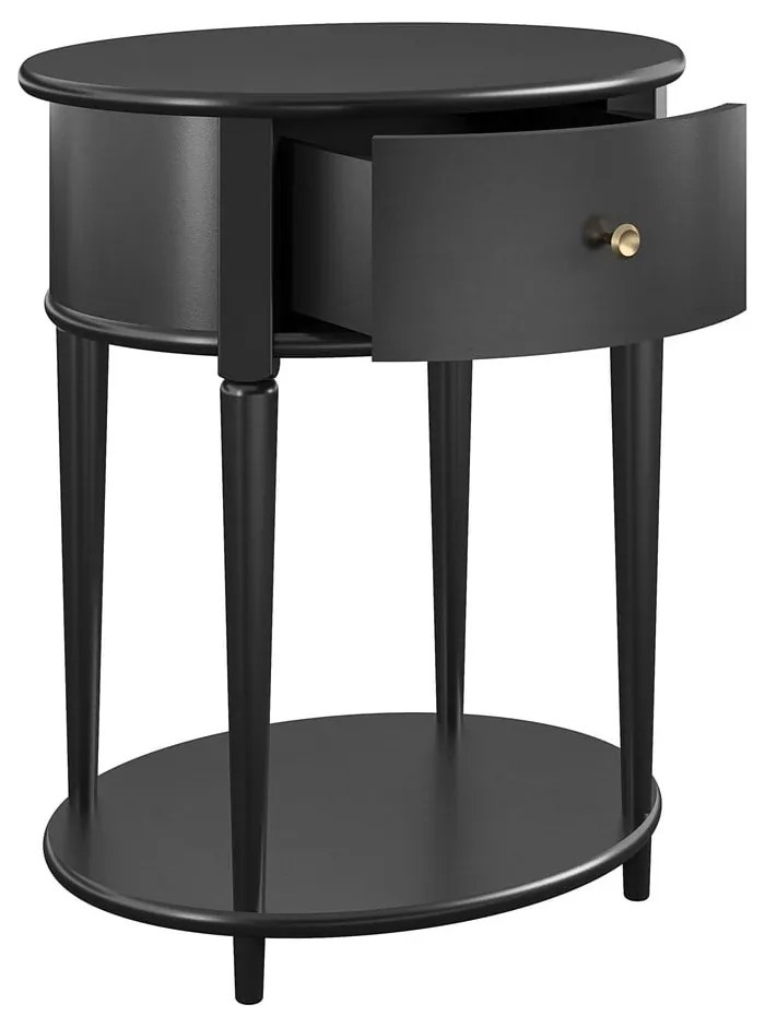 Czarna szafka nocna Aurora – Støraa