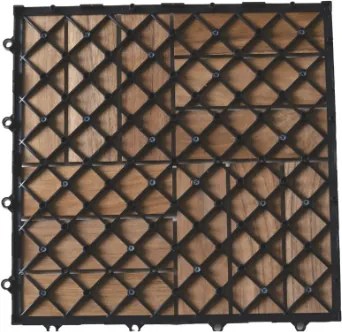 Płytki drewniane teak 30x30 cm na balkon i taras, 22 sztuki