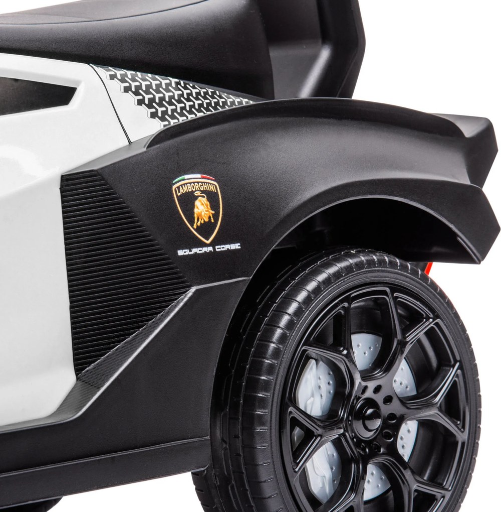 AIYAPLAY Licencjonowany Lamborghini na pedały, samochodzik z efektami dźwiękowymi, zabezpieczeniem przed wywrotką, 67 cm x 28 cm x 38 cm