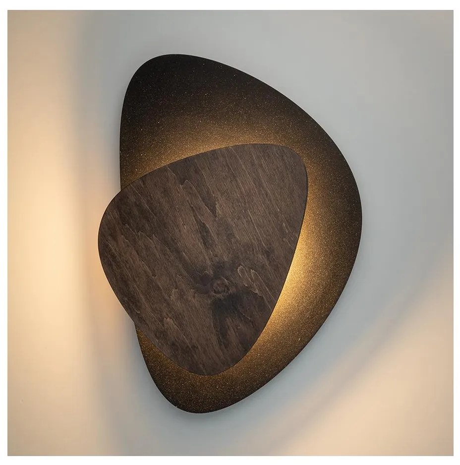 LED Kinkiet PEDRA LED/7W/230V czarny/brązowy