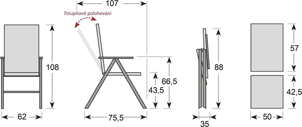 Doppler TAMAN LEVERTON FSC®, +1 ogrodowy zestaw wypoczynkowy 6+2