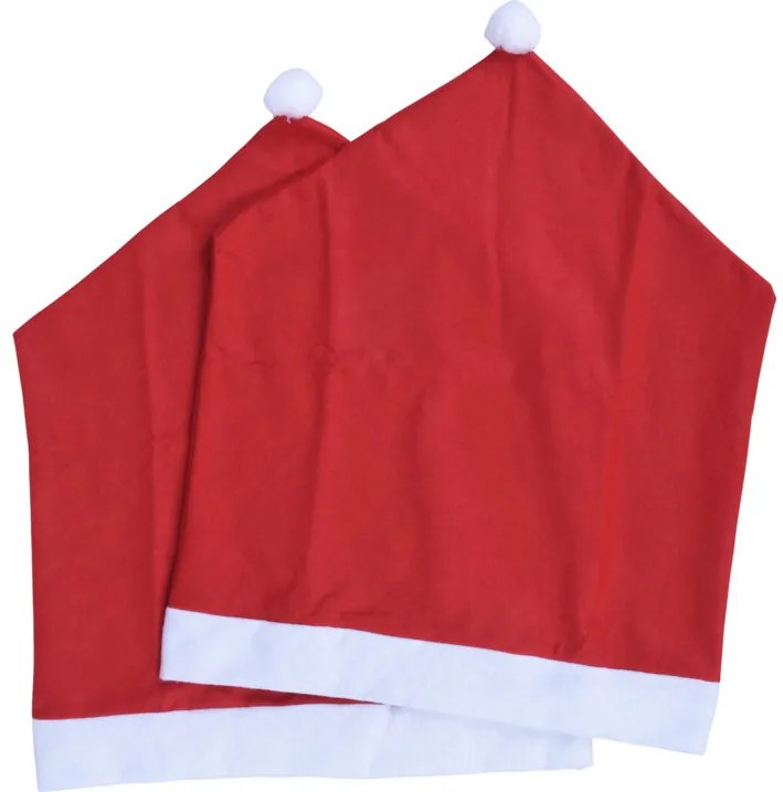 Pokrowiec na krzesło, czapka Mikołaja, 60 cm, 2 sztuki