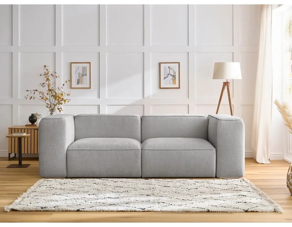 Jasnoszara sofa 255 cm Zephyr – Bobochic Paris
