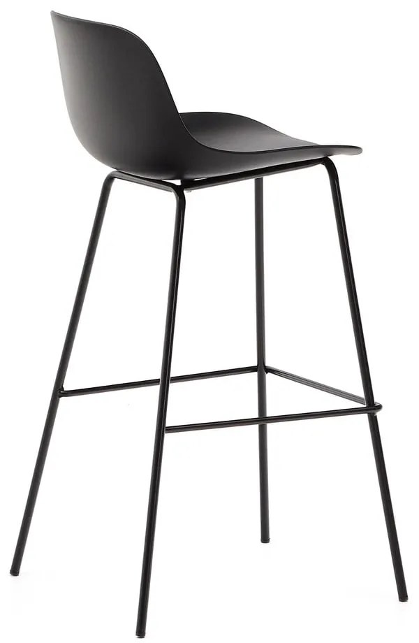 Czarny hoker (wysokość siedziska 74 cm) Altea – Kave Home