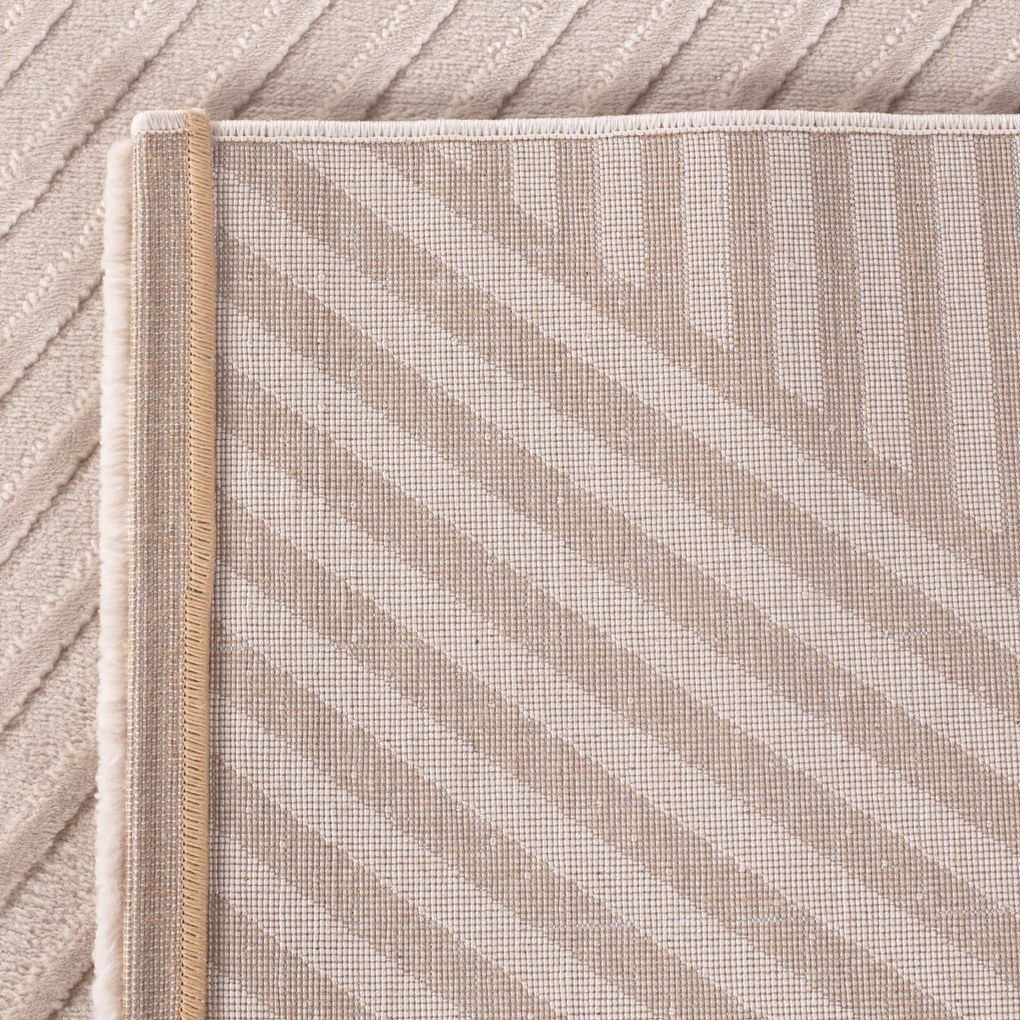 Dywan 3D nowoczesny Sahara Wstęga beżowy 280 cm x 370 cm