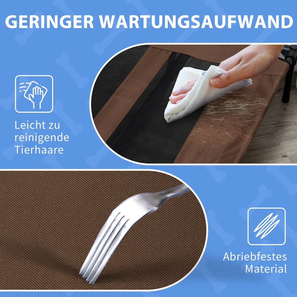 PawHut Sofa dla psa Łóżko dla zwierząt 122x92x23cm Legowisko dla psa Kolor kawowy i czarny | Aosom PL