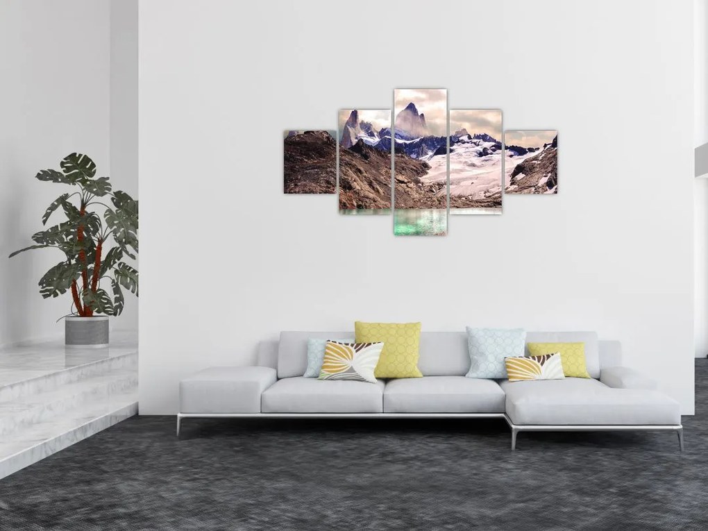 Obraz górskiego jeziora (125x70 cm)