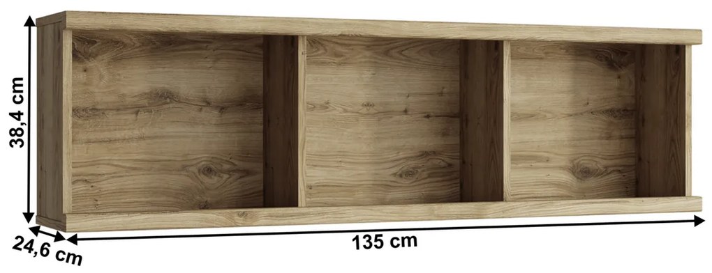 Półka DORSI 135, dąb Navarra