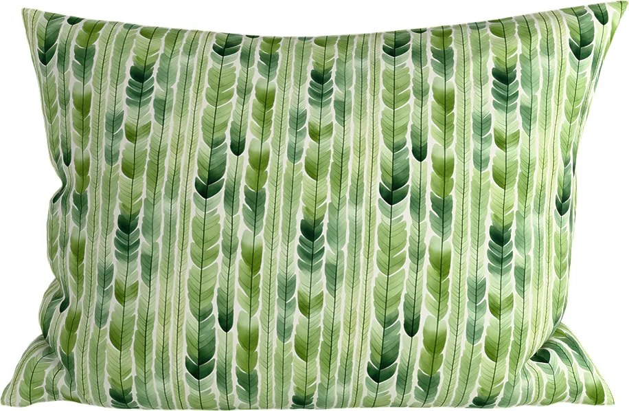 Poliestrowo-bawełniana poszewka na poduszkę GREEN TREES POLY 70x90 cm, zielona
