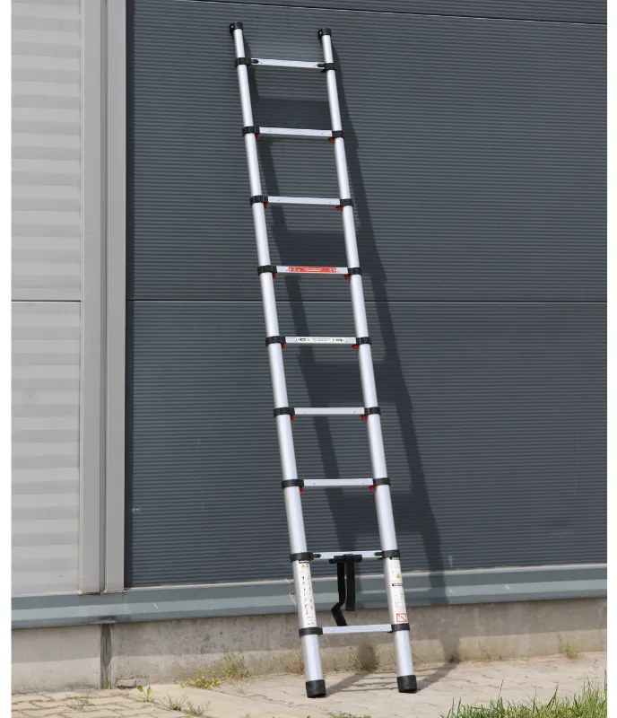 Teleskopowa drabina aluminiowa PROFI, 2,6 m, 9 szczebli