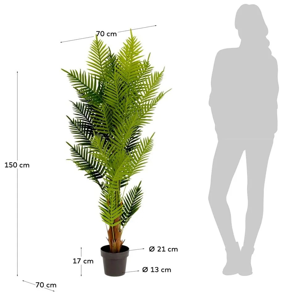 Sztuczna roślina Kave Home Fern, wys. 150 cm