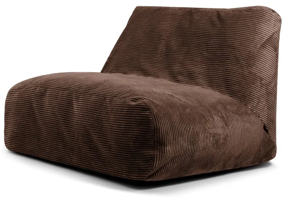 Ciemnobrązowy sztruksowy worek do siedzenia Sofa Tube – SLOWDOWN
