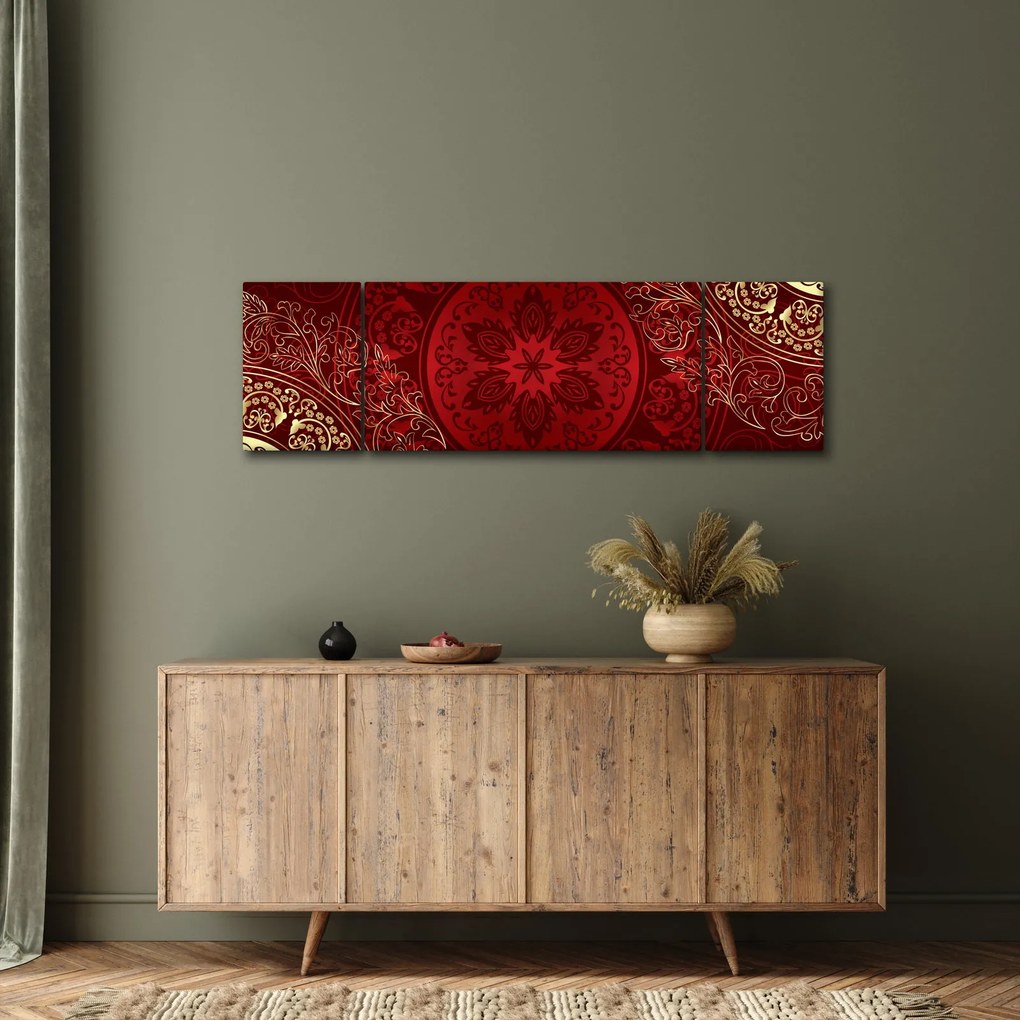 Obraz - Złote mandale (170x50 cm)