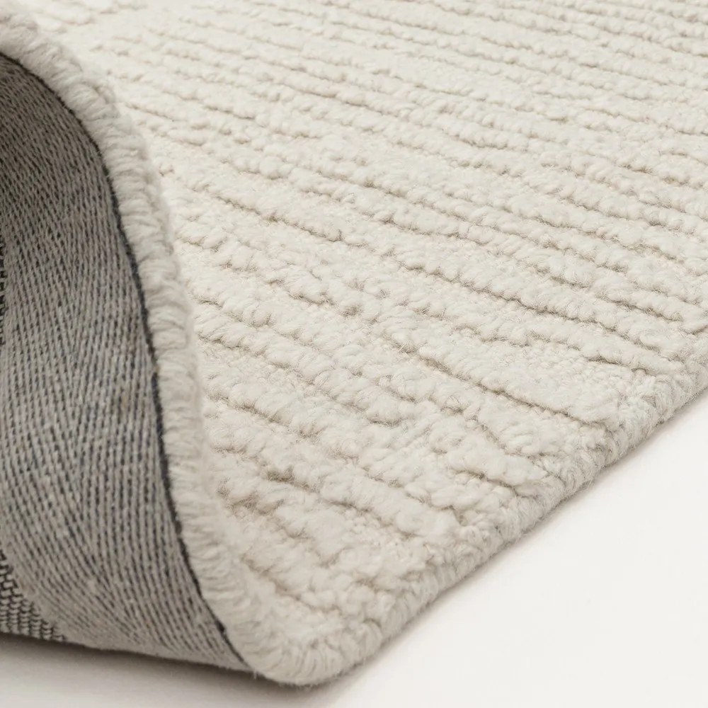 Wełniany dywan tkany ręcznie w kolorze kości słoniowej 120x170 cm Zennith Column – Asiatic Carpets