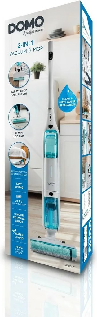 DOMO DO253SW odkurzacz podłogowy 2 w 1 z funkcją odsysania