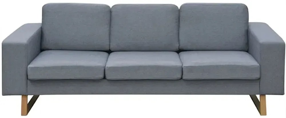 Jasnoszara 3-osobowa sofa - Drofas