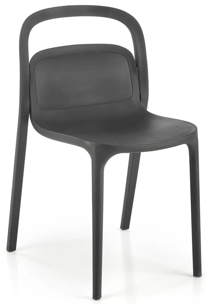 Czarne krzesło plastikowe K490