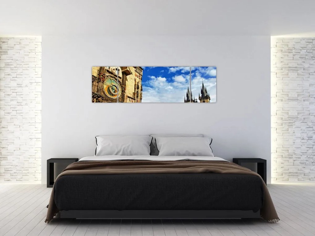 Obraz - Praski zegar astronomiczny (170x50 cm)