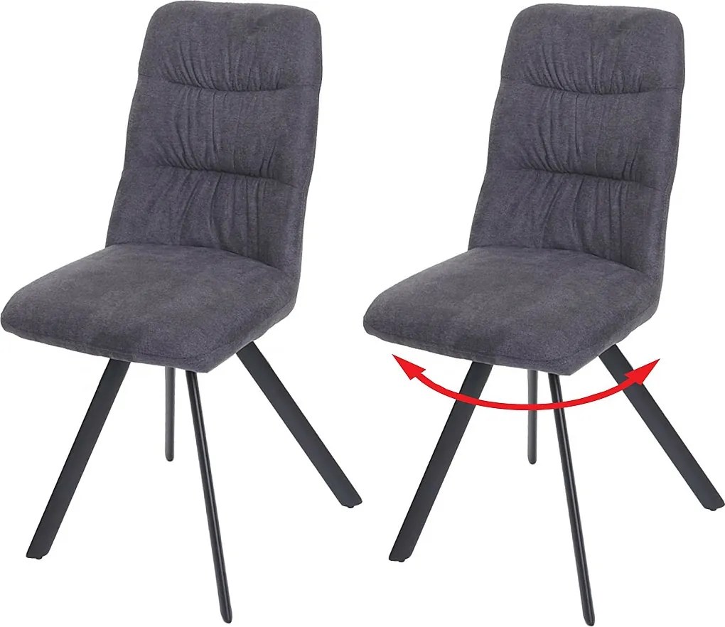 Krzesło do jadalni MCW-J69 (zestaw 2 sztuk),  antracyt