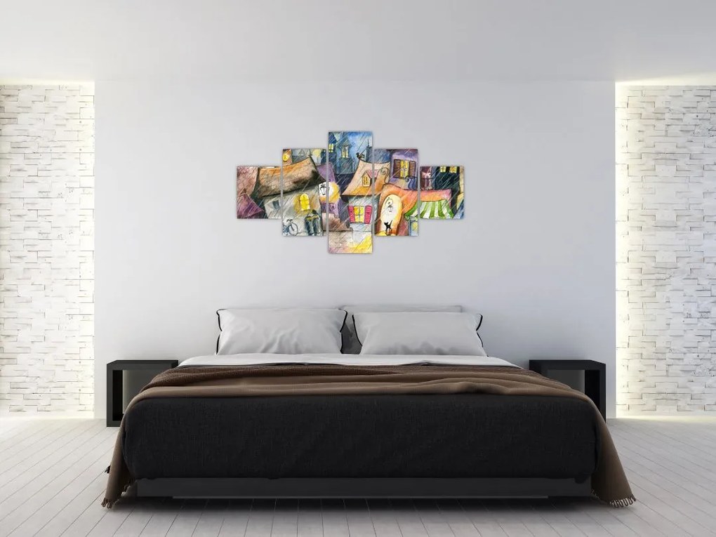 Obraz - Deszczowy wieczór (125x70 cm)