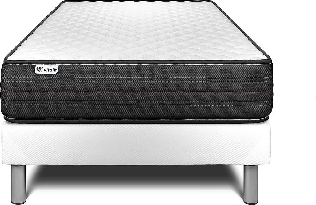 lózka z materacem VITALPOWER 120 x 200 cm Rama lózka Bialy