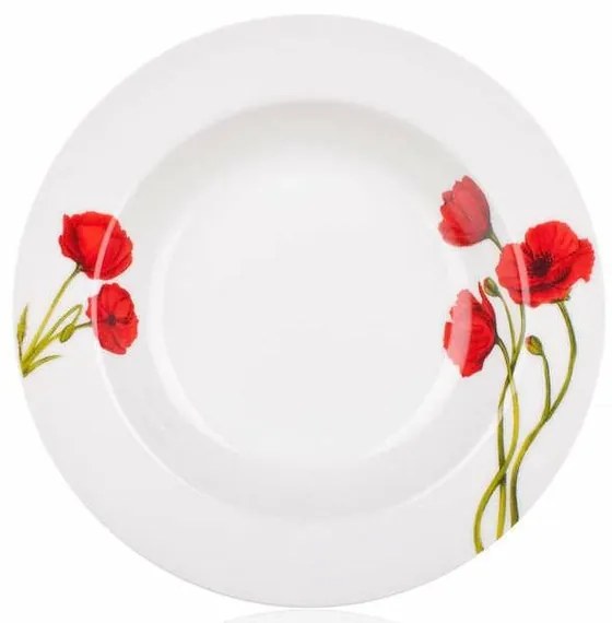 Banquet 18-częściowy zestaw talerzy Red Poppy