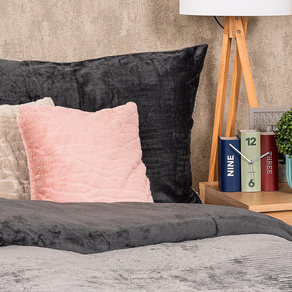 4Home Pościel mikroflanela Stripe szary, 140 x 200 cm, 70 x 90 cm