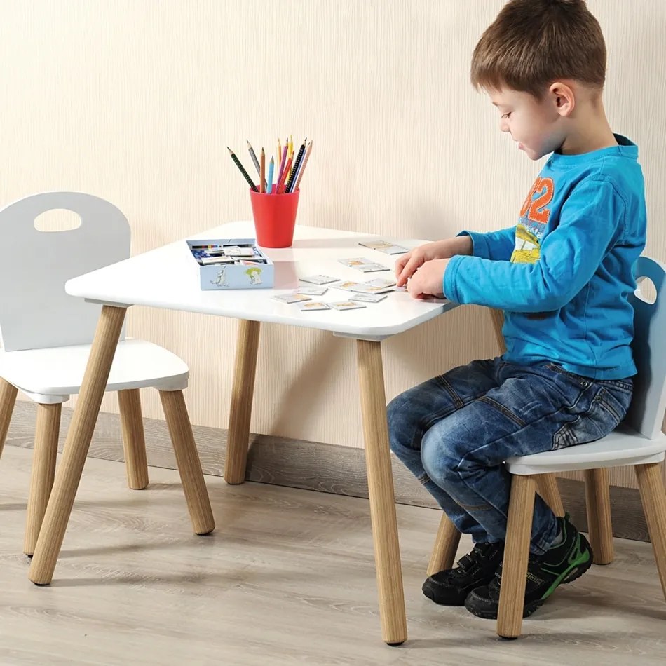 Kesper 17712 Stolik dziecięcy i 2 krzesła White