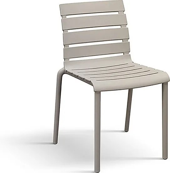 Zestaw 6 krzeseł z piaskowego polipropylenu, z możliwością sztaplowania - GANDIA