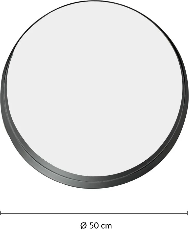 Okrągłe lustro ścienne SVEA, Ø 50 cm